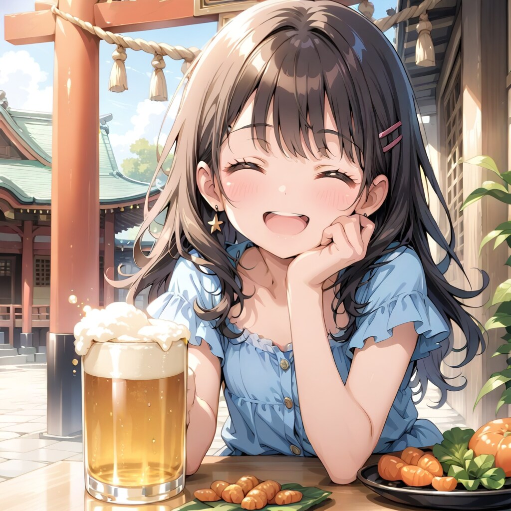 ビールジョッキでちちぷ～い‼
