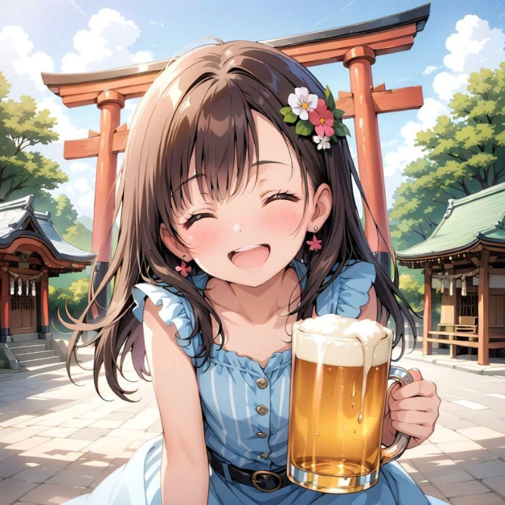 ビールジョッキでちちぷ～い‼