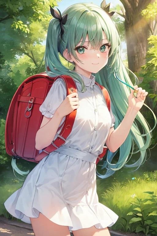 緑のツインテール