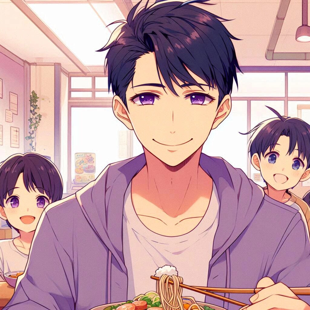 お子様ランチと、黒髪短髪男性♪その1-1(10枚)