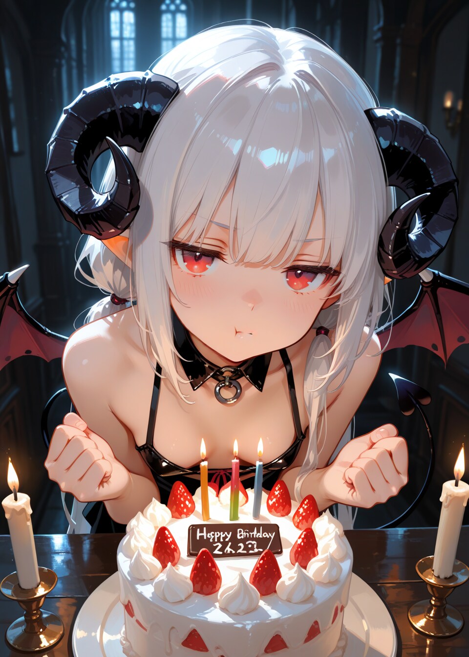 ろうそくの数に不満のアイちゃん