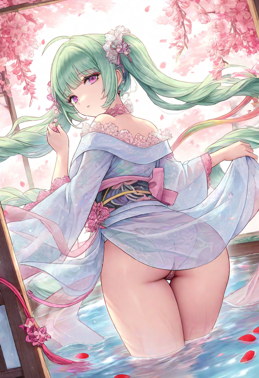 Chinese-maid-off-shoulder kimono