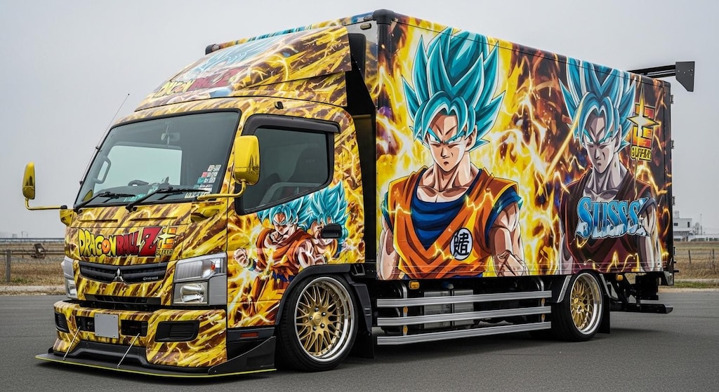三菱キャンタードラゴンボール痛車