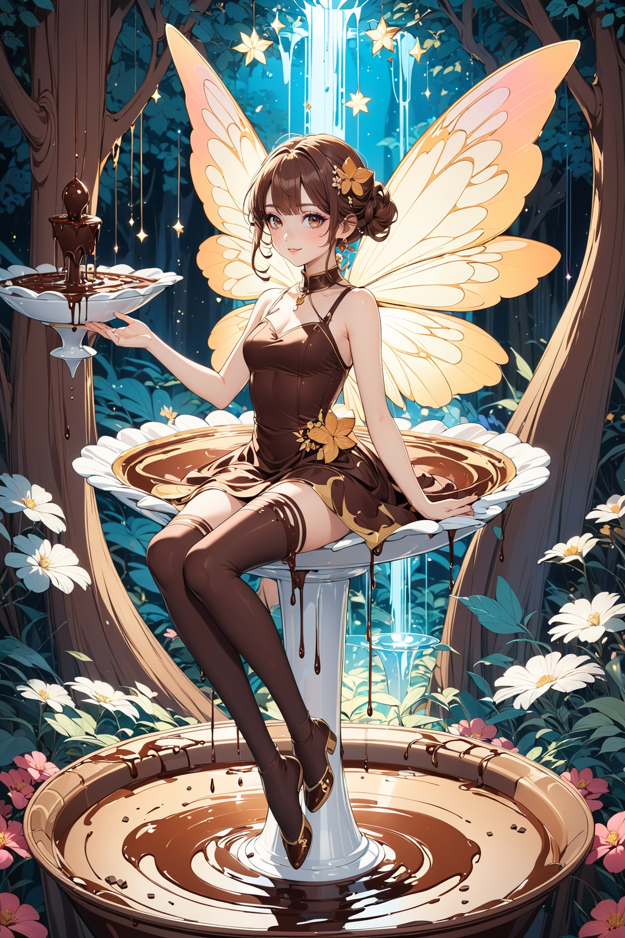 チョコレートフォンデュの妖精さん | の人気AIイラスト・グラビア
