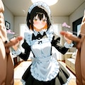 可愛いメイドさん達に手でシテもらう2 4枚目