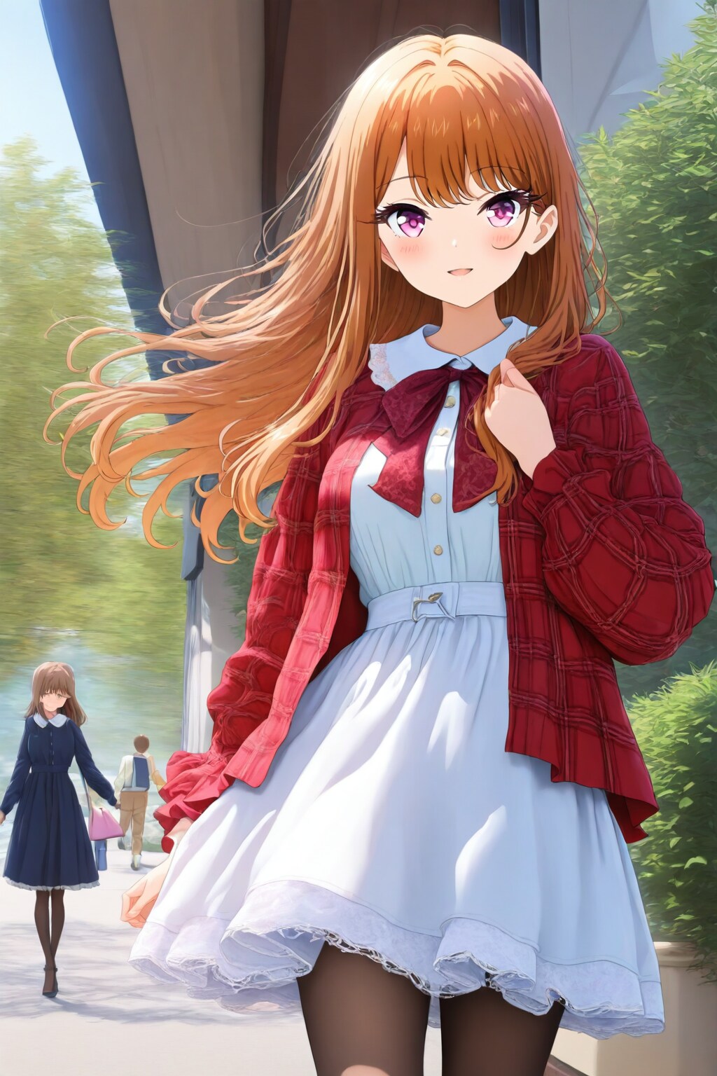 モノレールの下で。