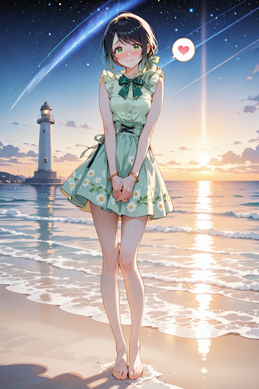 BONSAI🌊🌟浜辺の夕焼け | の人気AIイラスト・グラビア