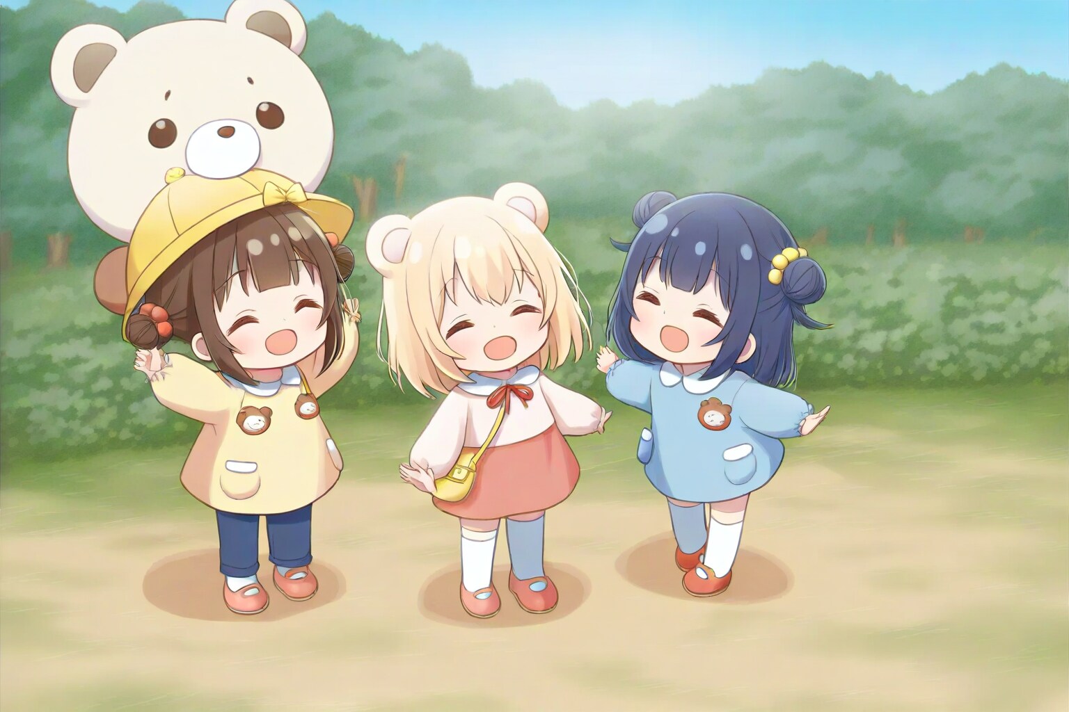 くまさん、帽子になる？ | の人気AIイラスト・グラビア