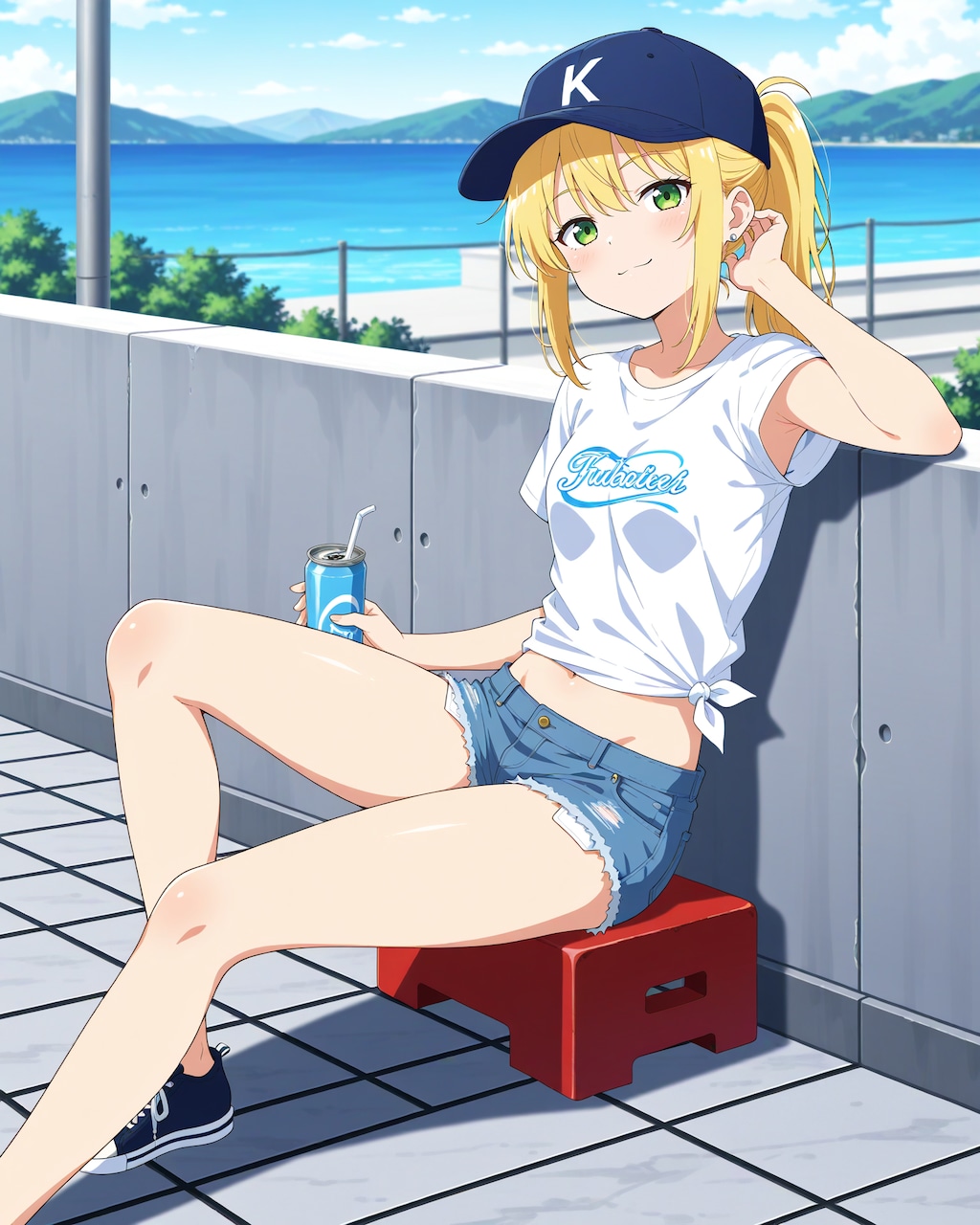暖かくなって脚を出す