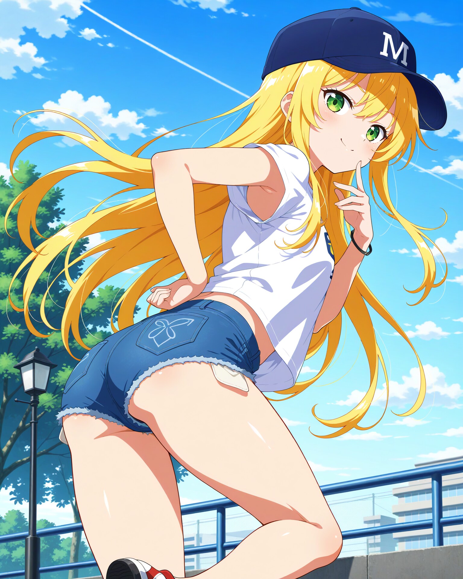 暖かくなって脚を出す