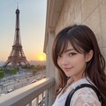 フランス観光中の女の子 2枚目