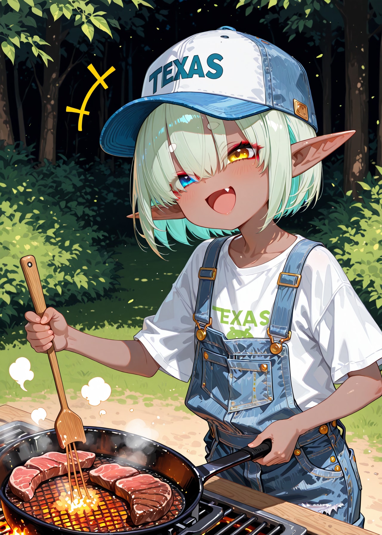 ダークエルフがテキサスBBQ