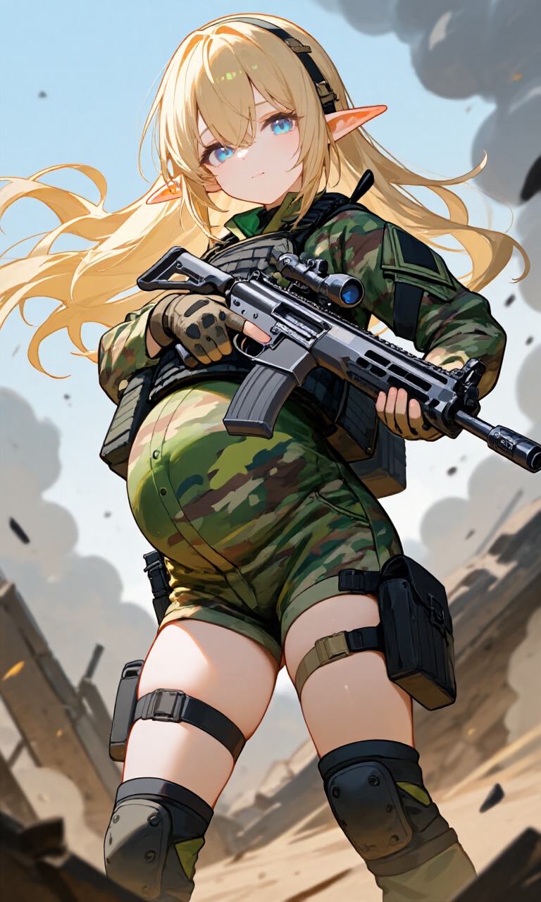 異世界ミリタリー妊婦シリーズその６２ | の人気AIイラスト・グラビア