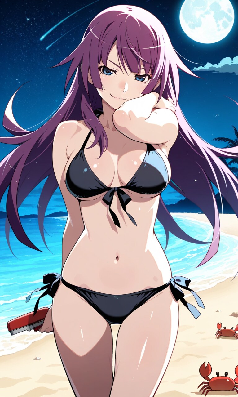 黒ビキニで妖しさ爆発のひたぎ👙🌌🌕❤️