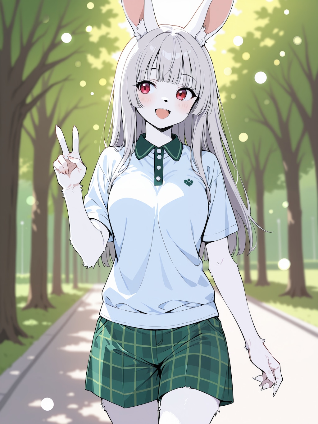 お散歩、美月ちゃん（ケモナーVer.)