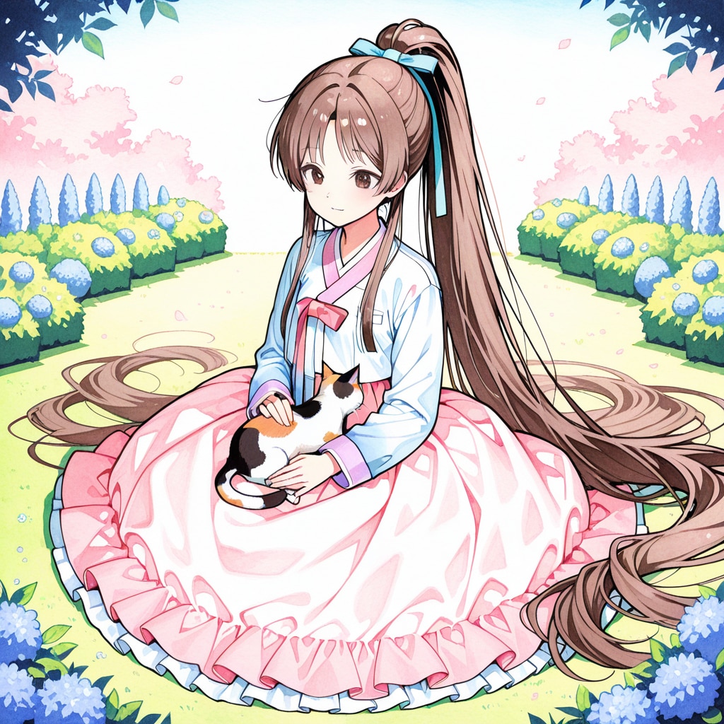 韓服少女と三毛殿（4）PHOENIX | の人気AIイラスト・グラビア