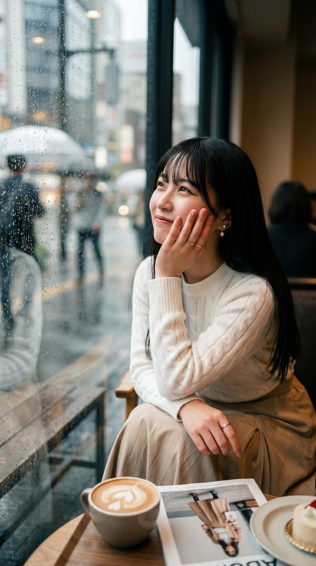 Rainy Window Latte Time