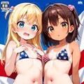 恥じらいの星条旗ビキニ 10枚目