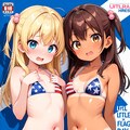 恥じらいの星条旗ビキニ 5枚目