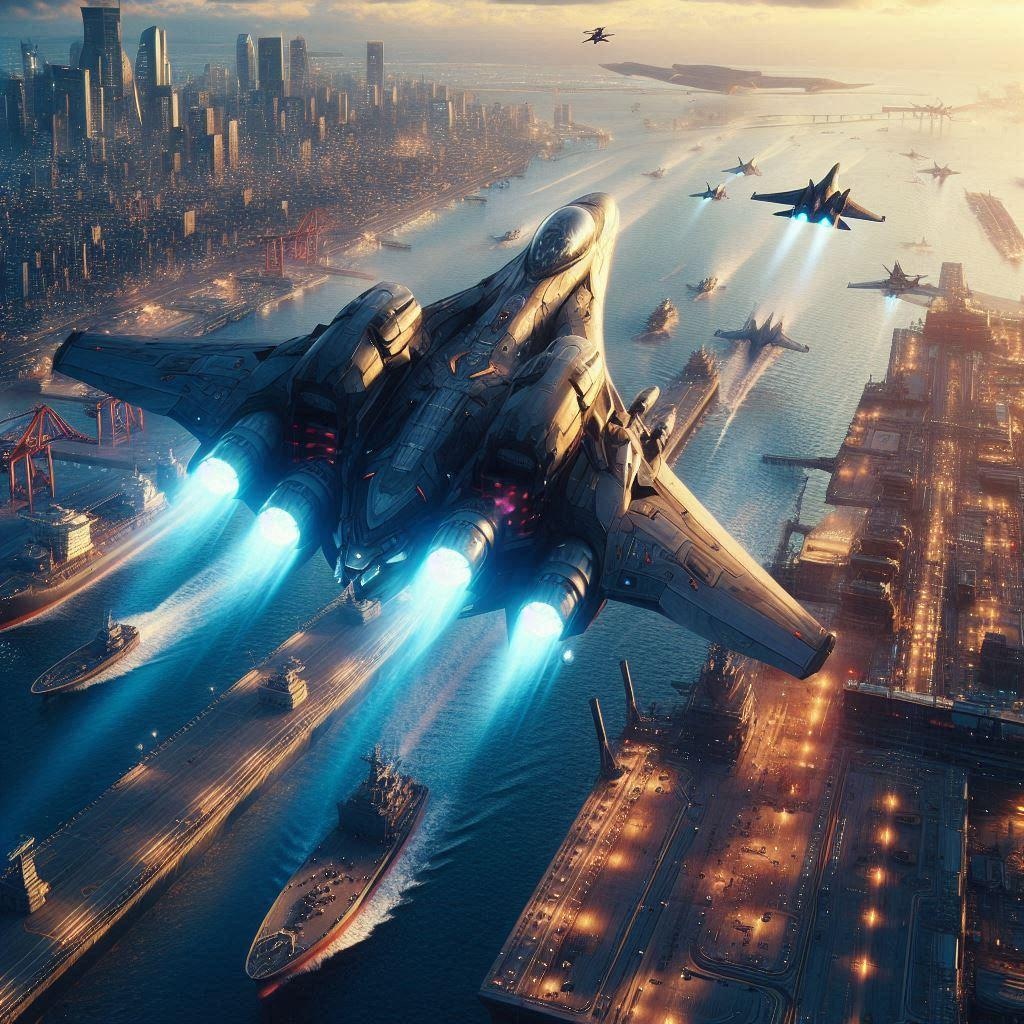 （架空）戦闘機コンバットゲームの巨大ボス＆架空の近未来戦闘機！