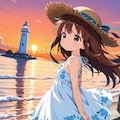 夏の夕暮れ 2枚目