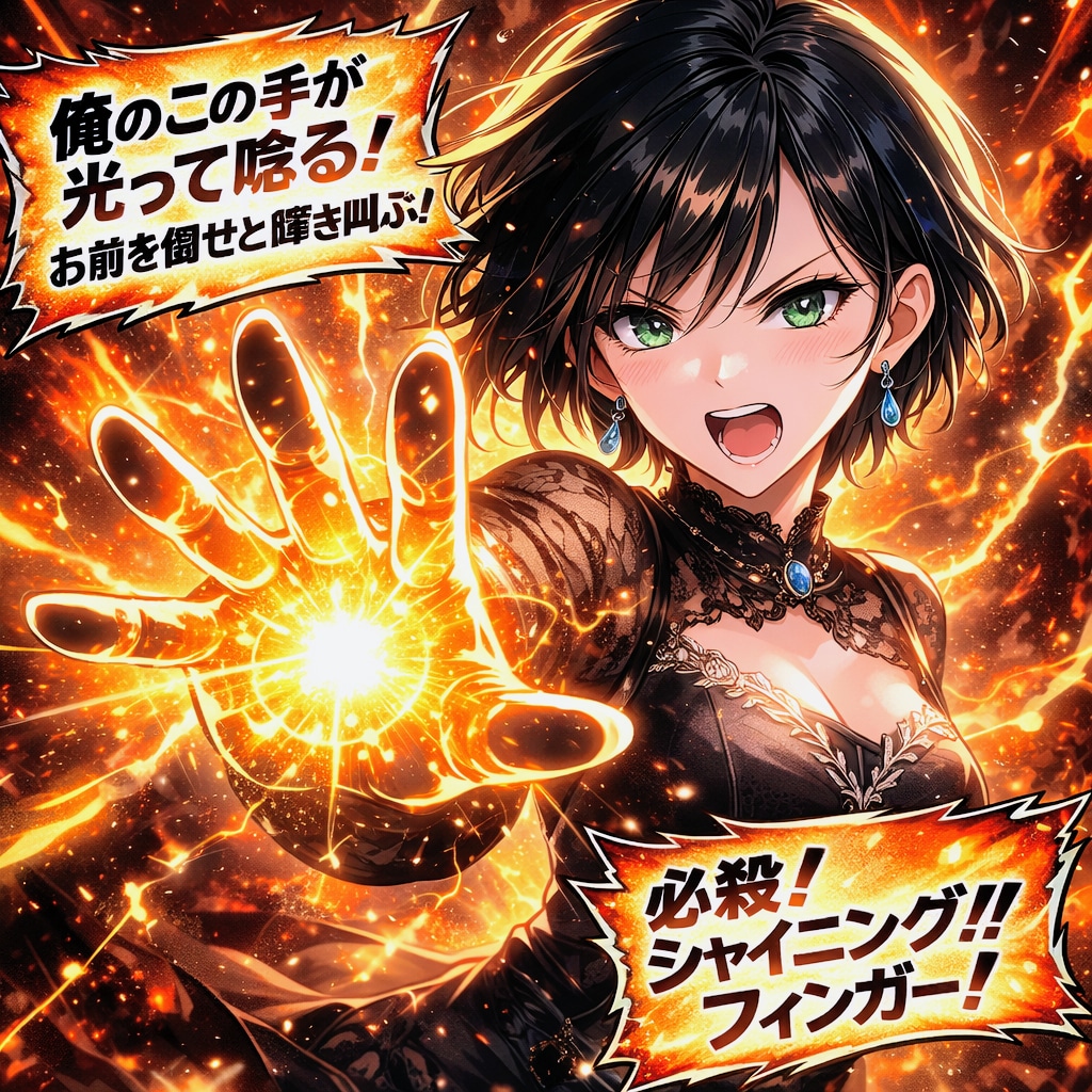 シャイニングフィンガーを放つ藍音ちゃん