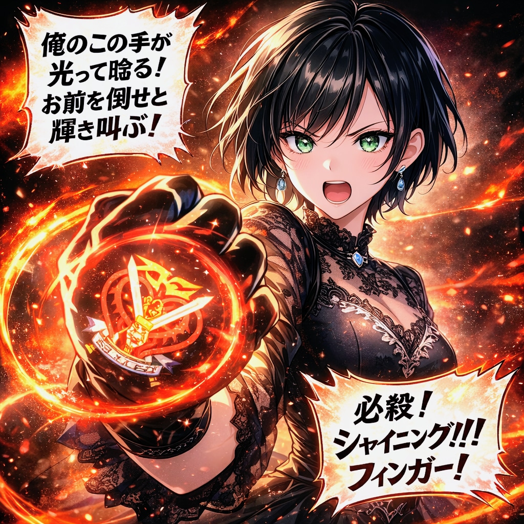 シャイニングフィンガーを放つ藍音ちゃん | の人気AIイラスト・グラビア