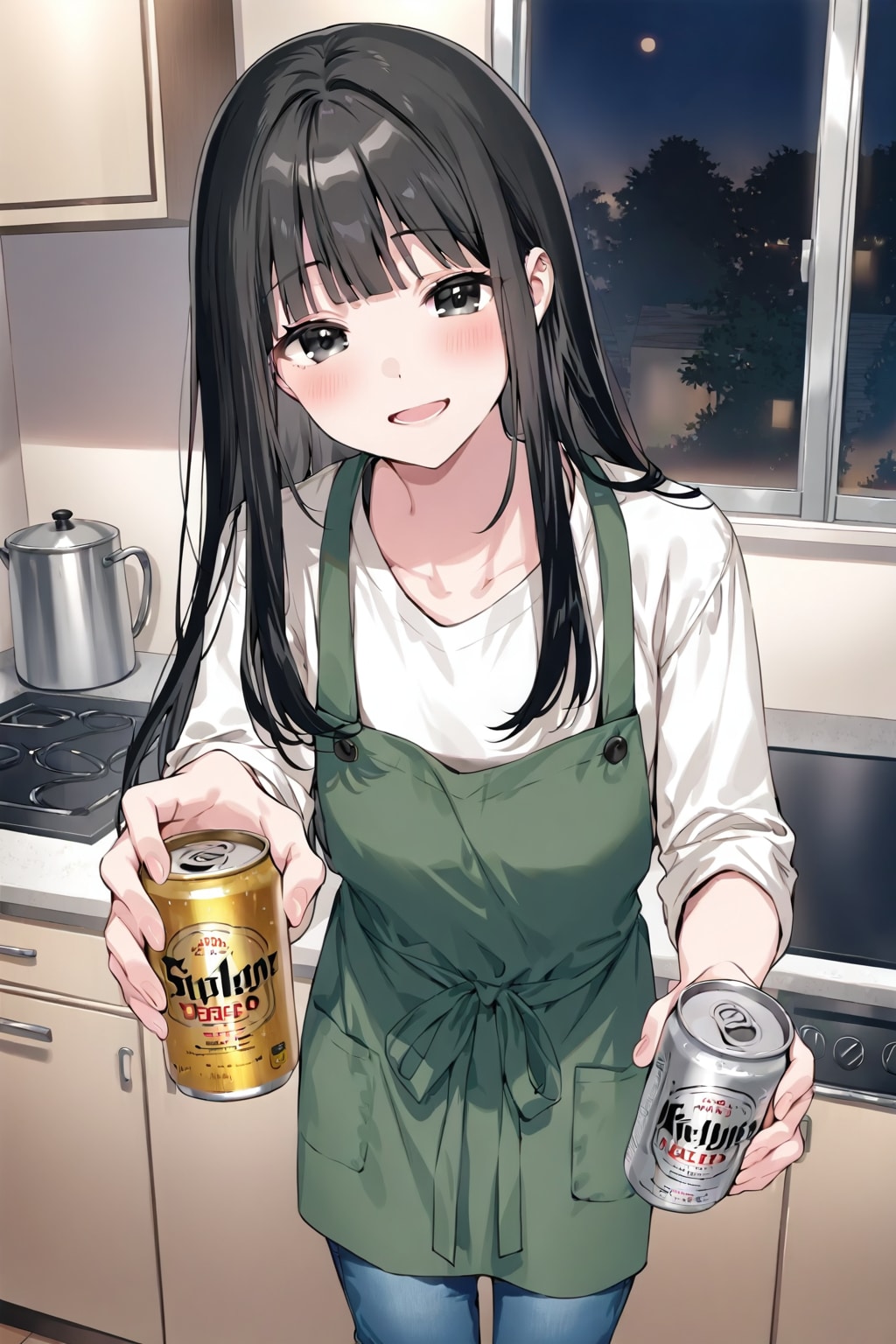 ビールを飲む女９