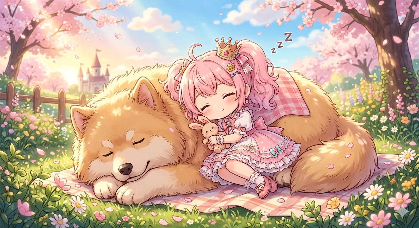 ちびキャラプリンセスのお昼寝