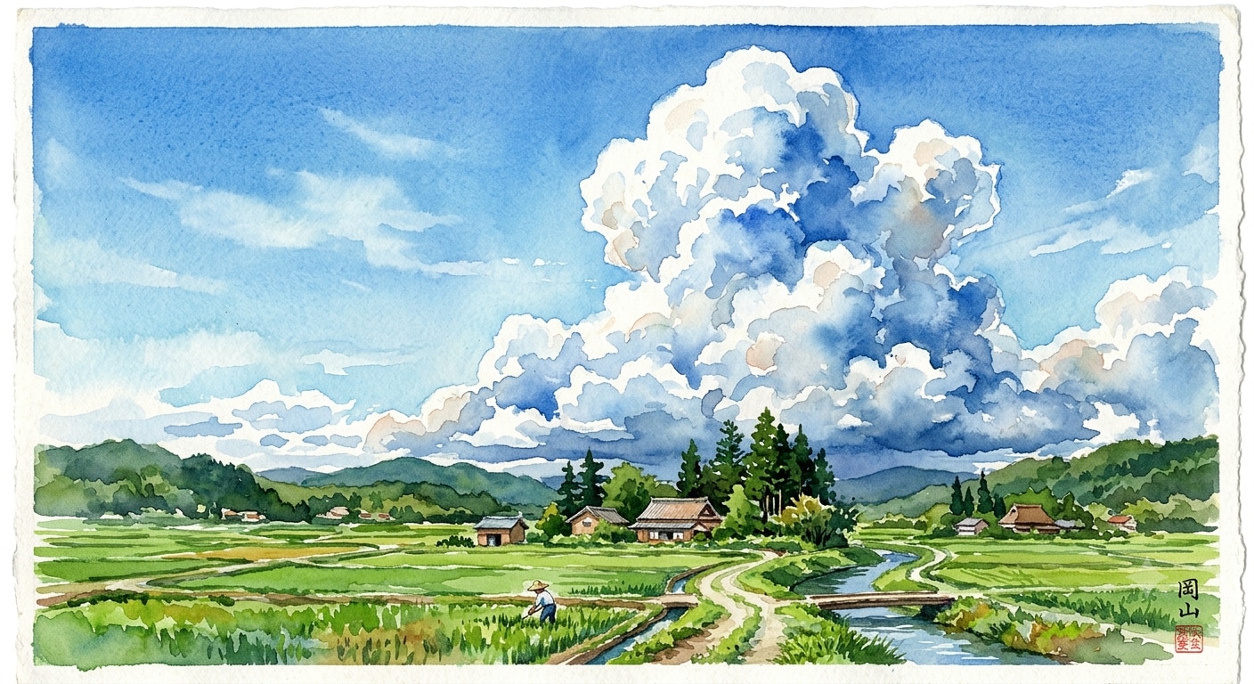 入道雲（水彩画） | の人気AIイラスト・グラビア