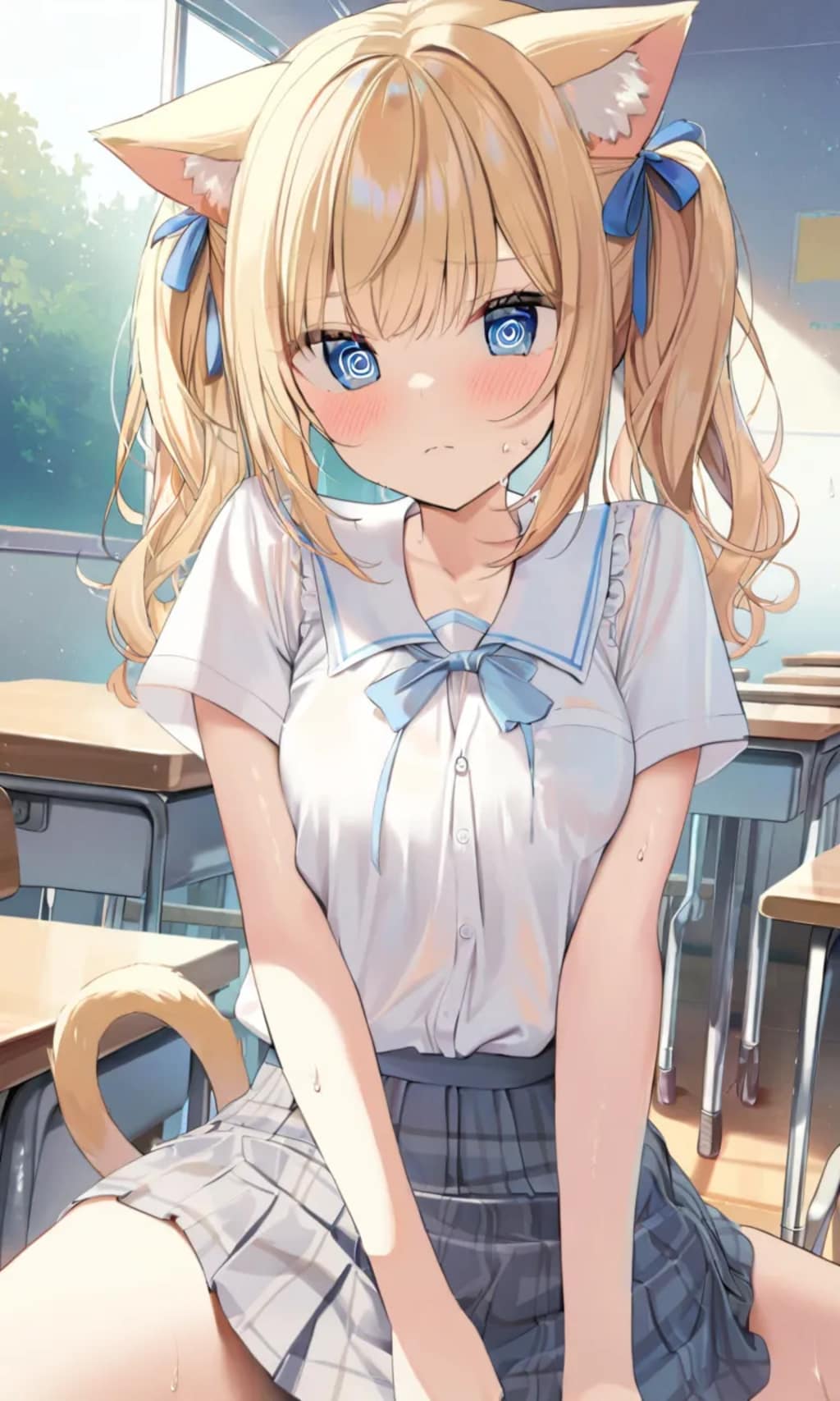 こるり「宿題を誰か見せてぇ。こうなったらやけくそ」まや「脱ぐなああああ」