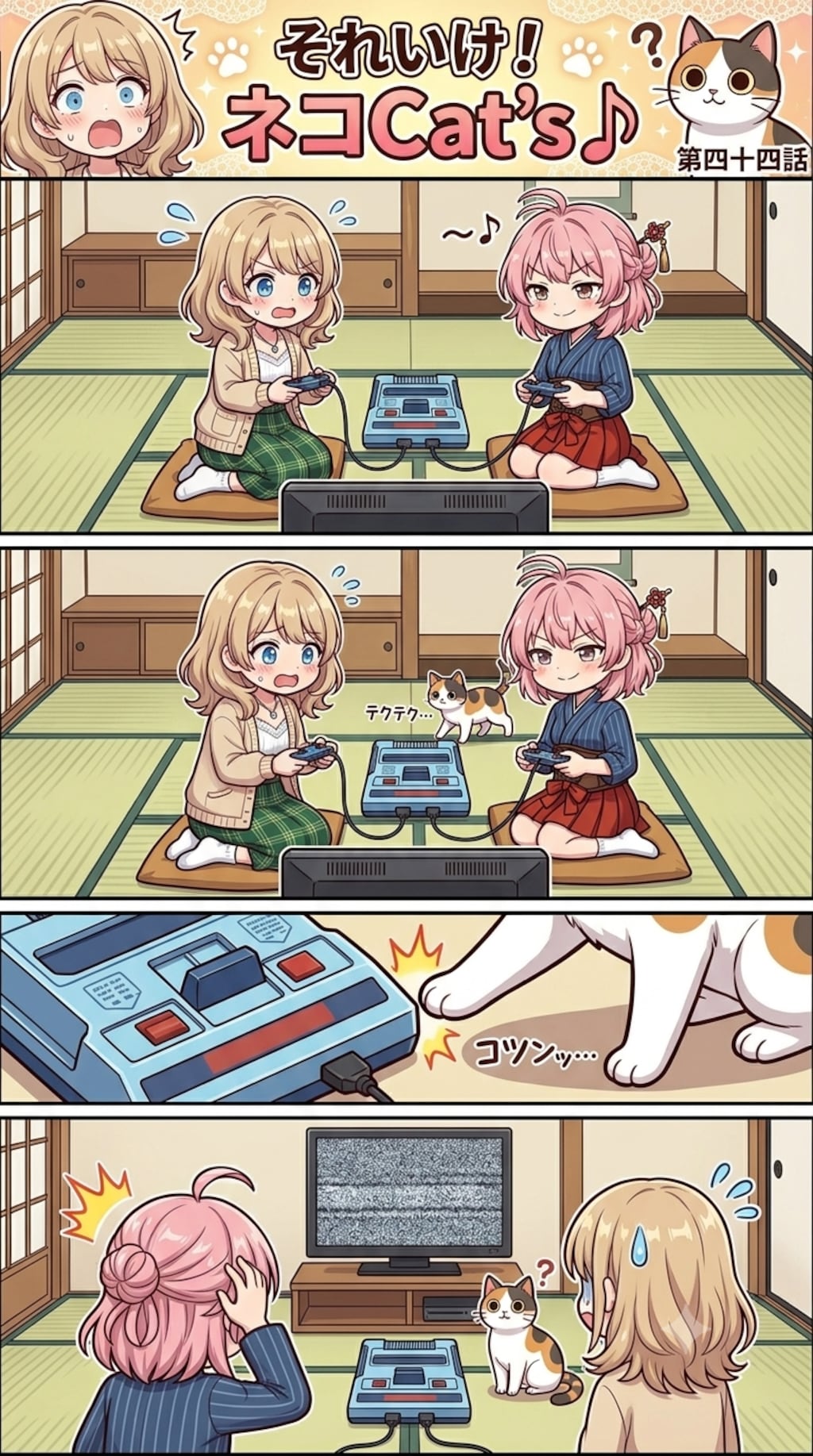 【44話】それいけ！ネコCat's♪(４コマ漫画)