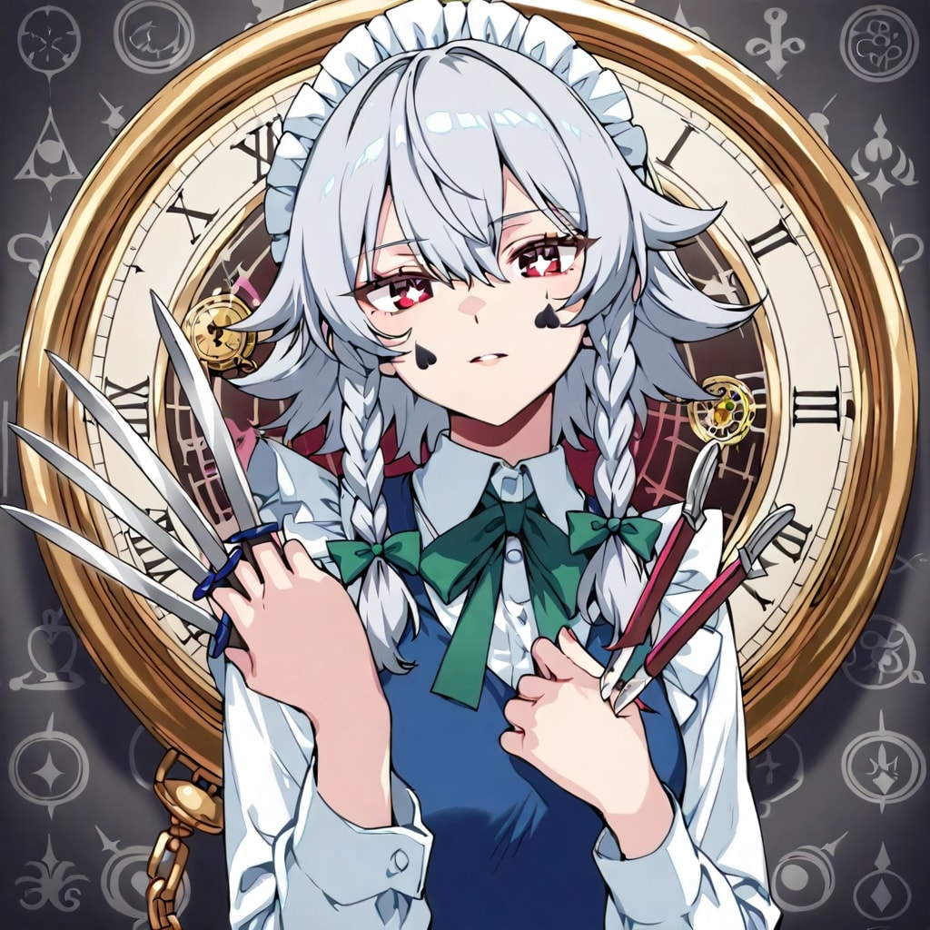 十六夜咲夜、ナイフ6 | の人気AIイラスト・グラビア