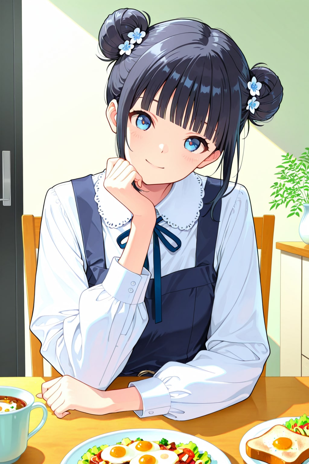 おだんごちゃん🍡✨と朝ごはん🍚✨　10/1 | の人気AIイラスト・グラビア