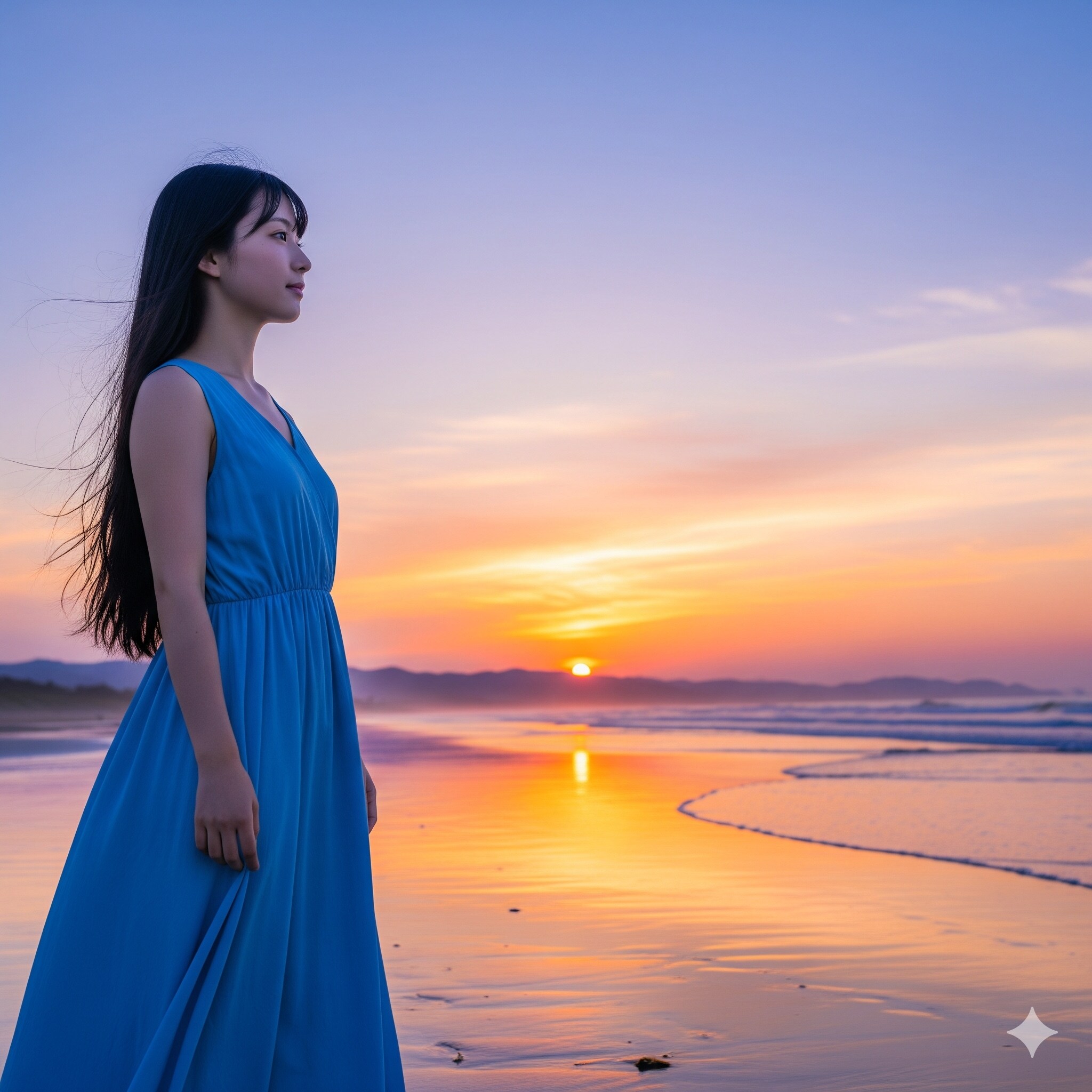 #Gemini 画像生成テスト　ー背景と服装を変えてみたー