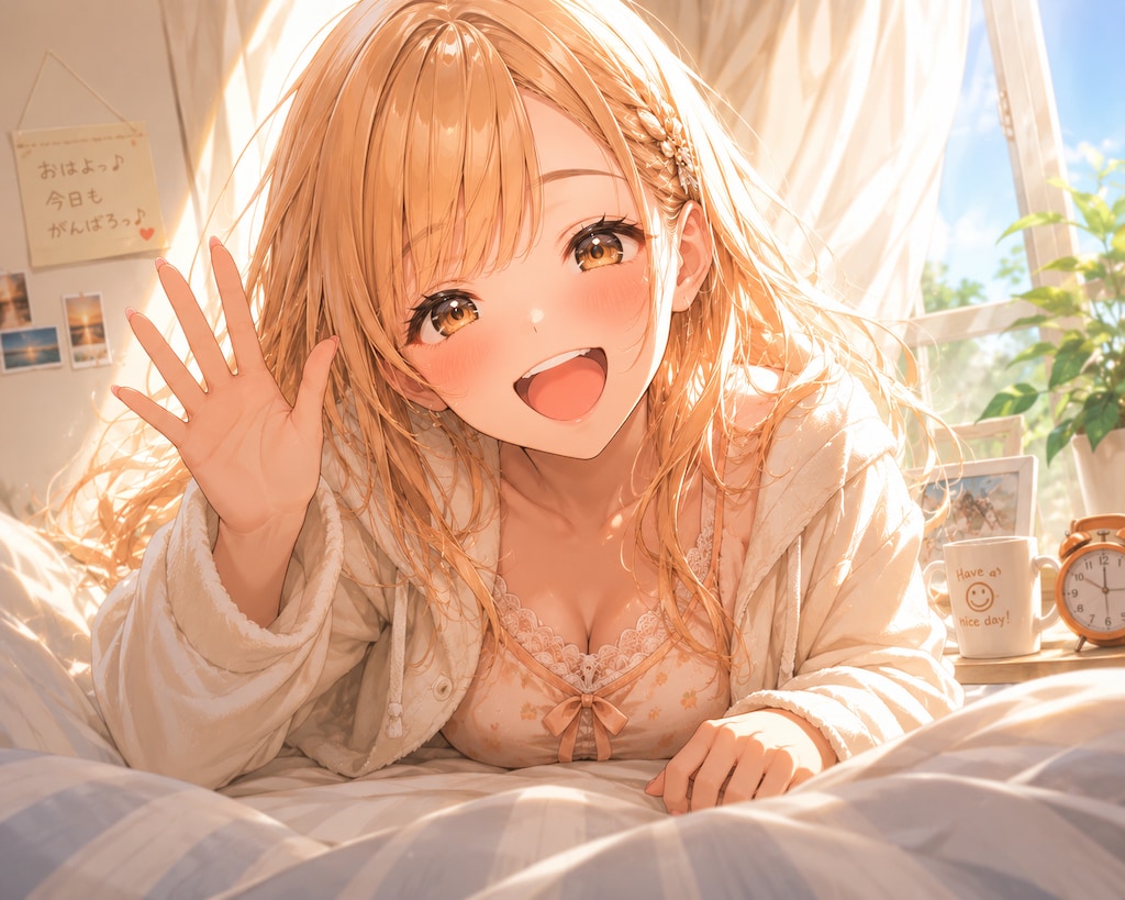 APRICOTちゃん「おはよっ、今日もがんばろっ♪」