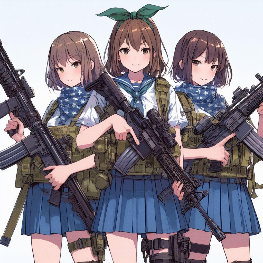武装女子高生💥💥💥