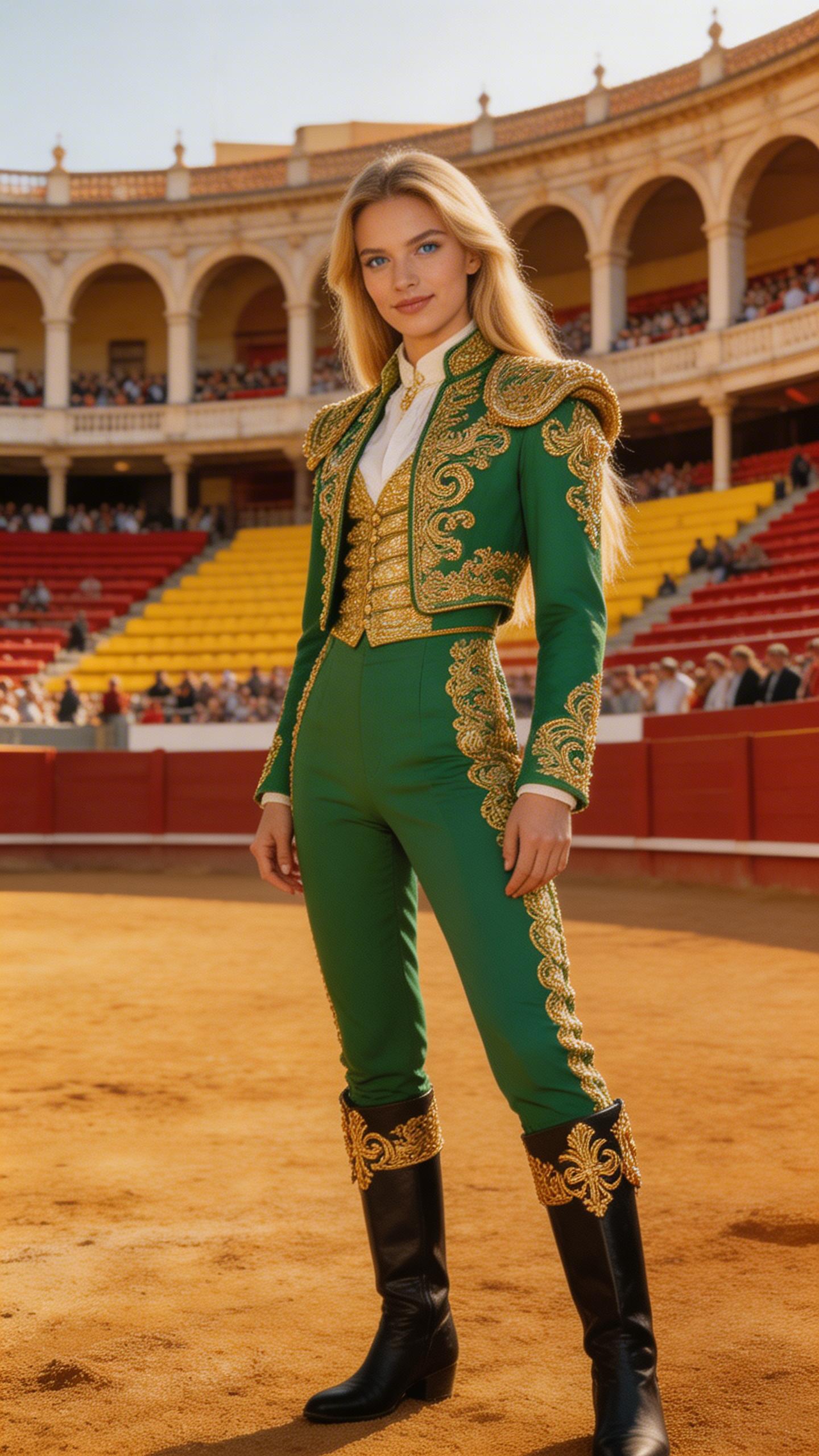 クール闘牛士ルイーザ・エルナンデスのマエストランサ闘牛場闘牛演武