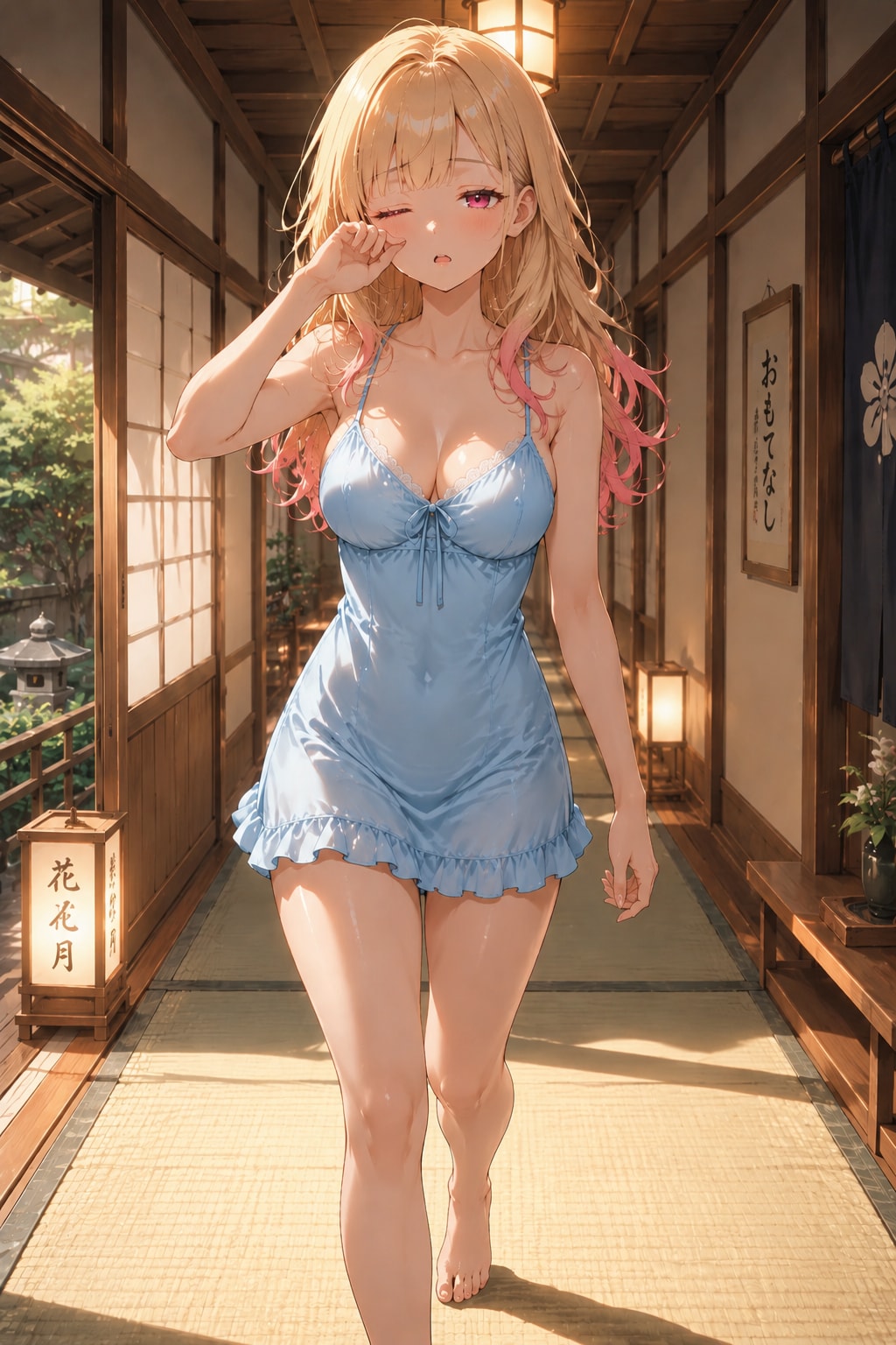 キャミソールを着た愛桜
