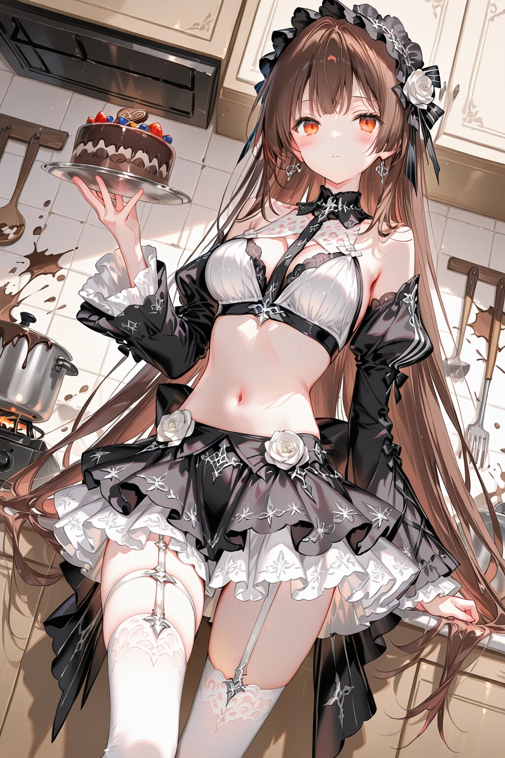 お手製のチョコレートケーキ