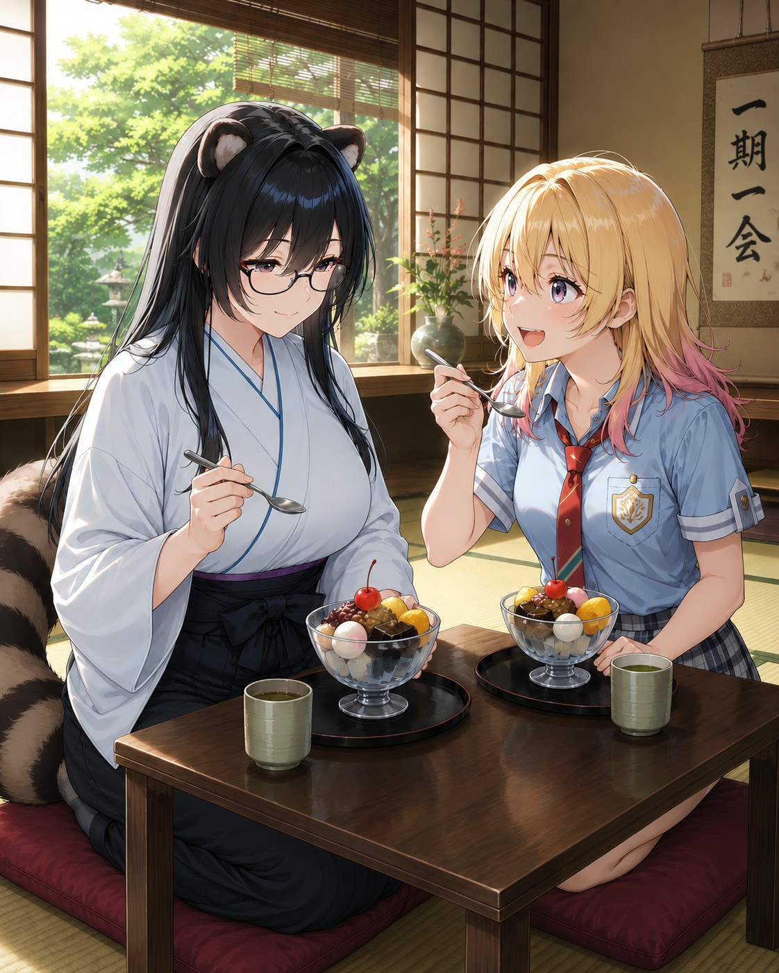 一緒に餡蜜タイム