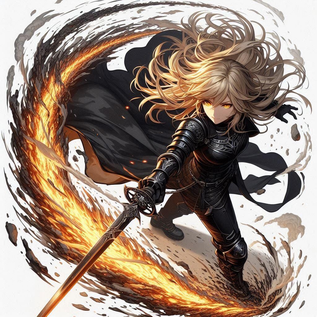 炎とエリザベス(ブロンドの女騎士さん610)