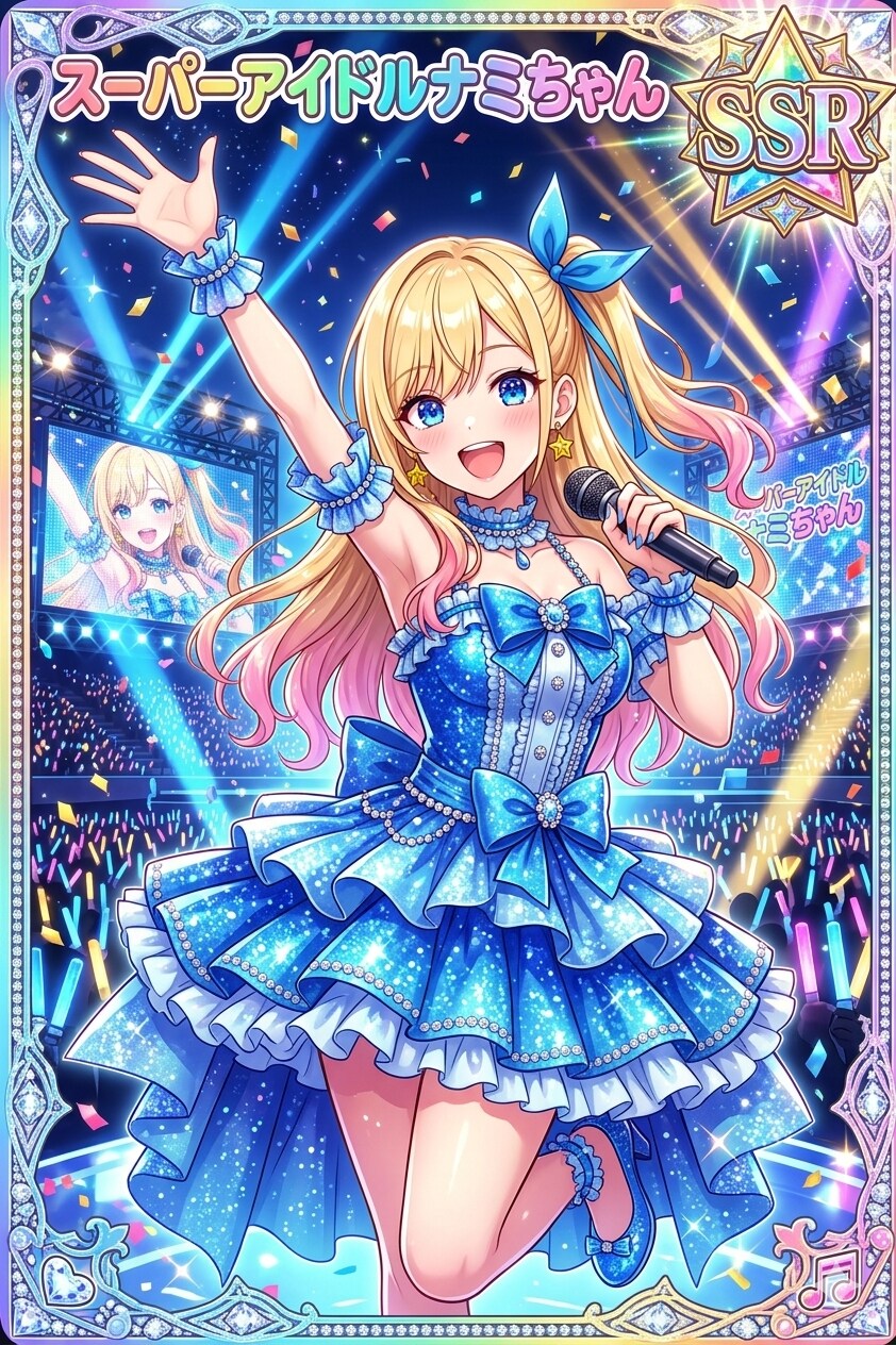 SSRスーパーアイドルナミちゃん | の人気AIイラスト・グラビア