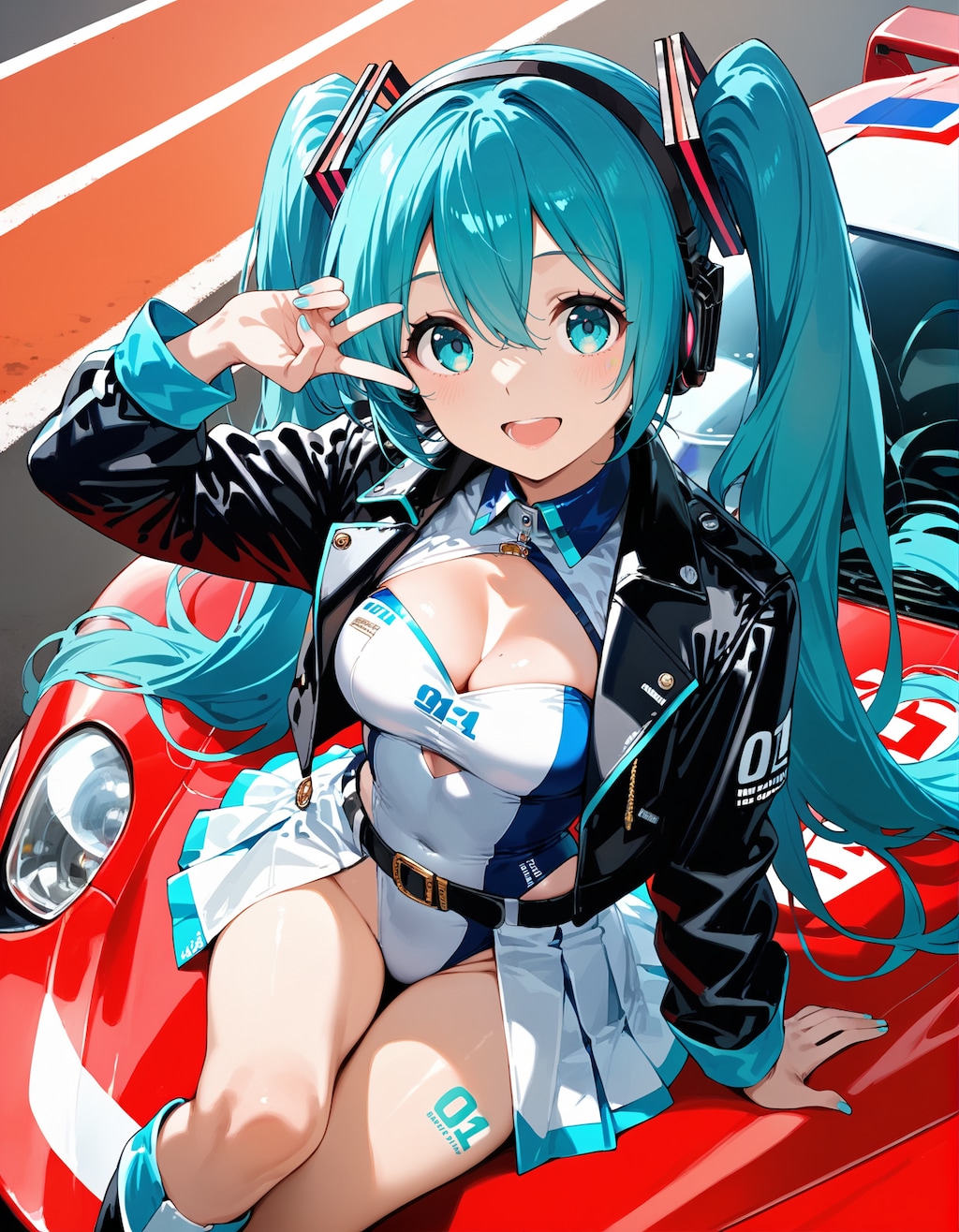 レーシングミクちゃん（オリジナルレースクイーン衣装）