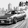 プロンプト借りて再現シリーズ　AE86  F1編 2枚目