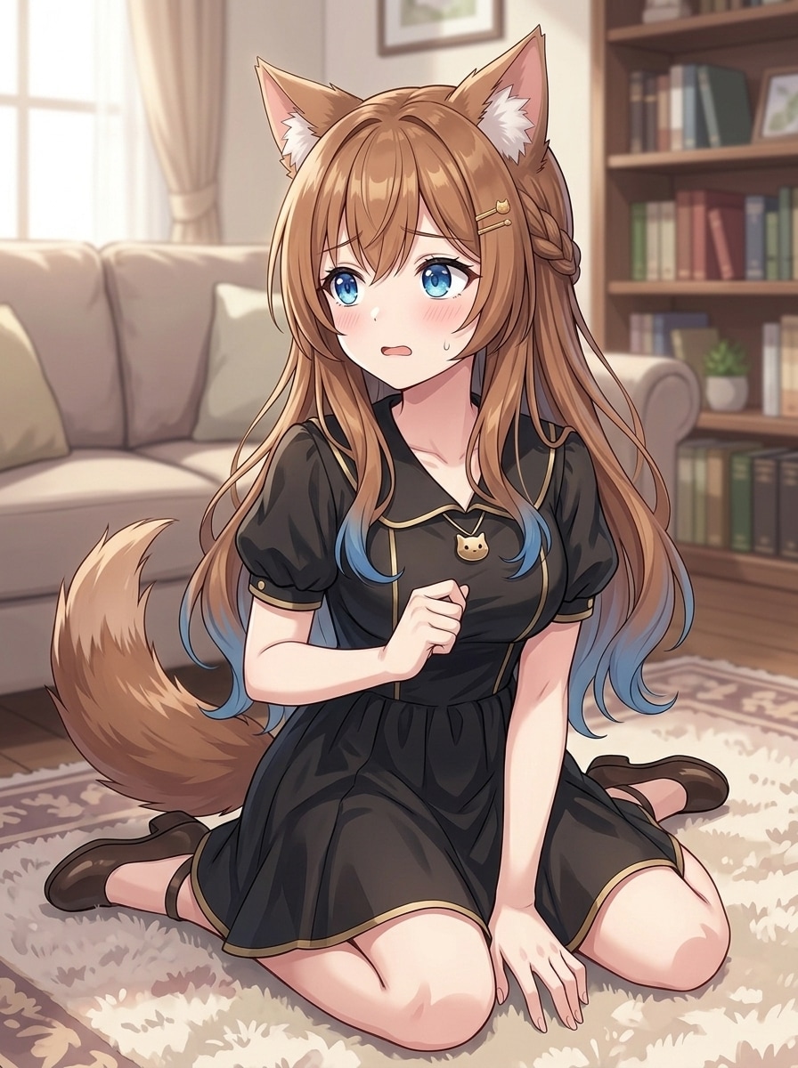 リビングに来た猫耳少女 | の人気AIイラスト・グラビア