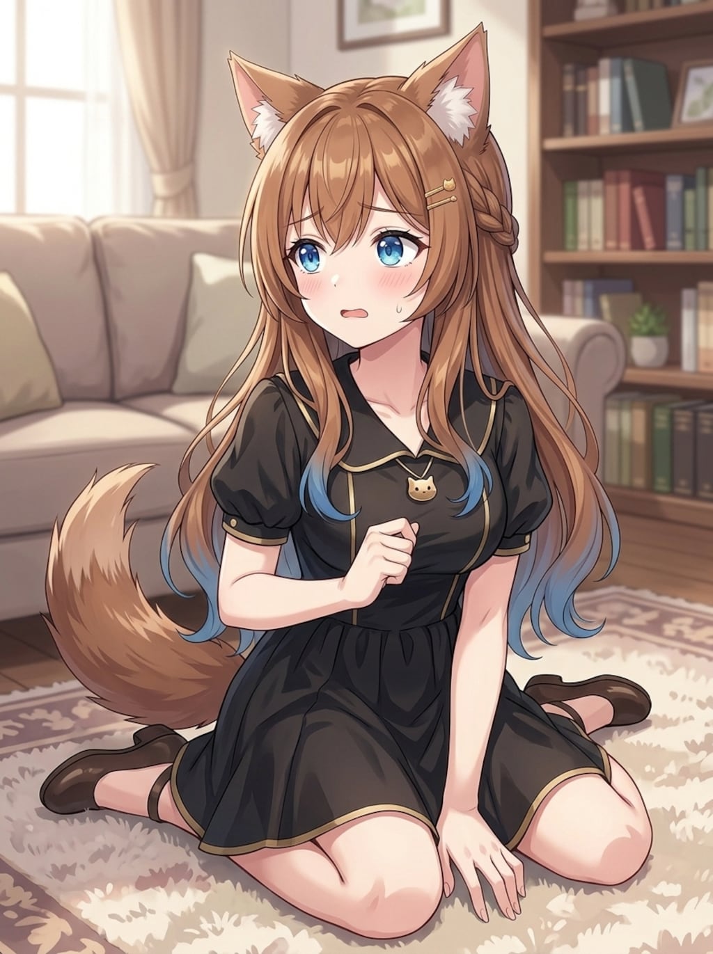 リビングに来た猫耳少女