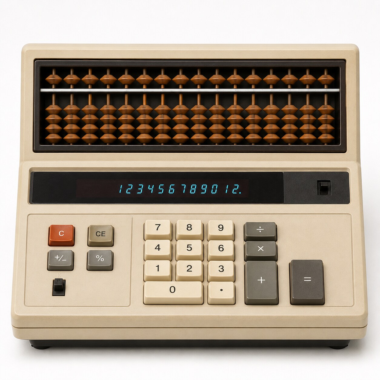 そろばん機能付き電子計算機