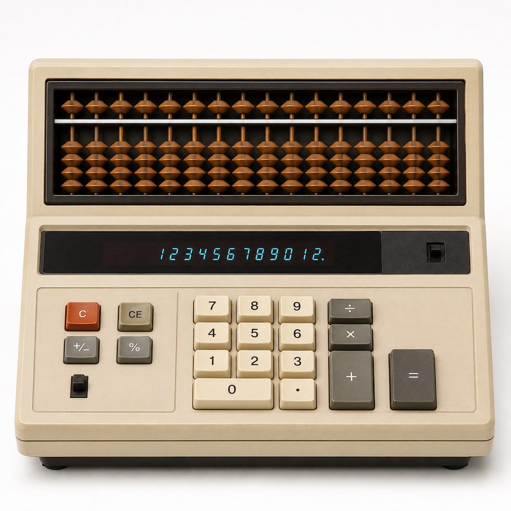 そろばん機能付き電子計算機