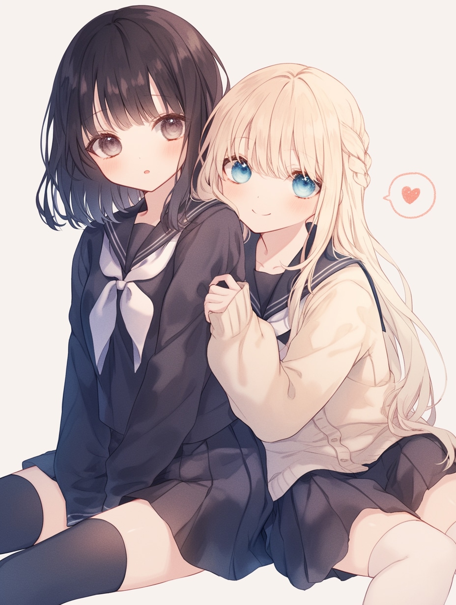 二人のJK188 | の人気AIイラスト・グラビア